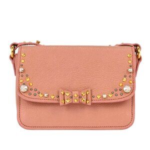 Miu Miu Pink Goatskin Studded Shoulder Bag 194/A 114270